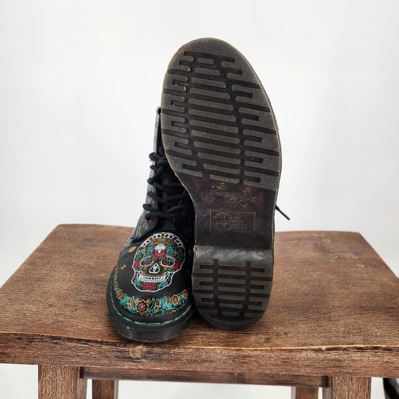 Dr. Marten 1460 sugar skull dia de los muertos limited edition boots size 7 rare - Picture 12 of 15